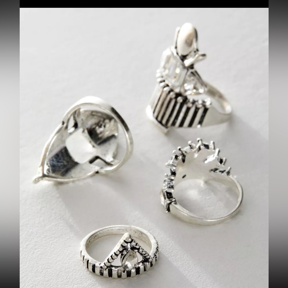 Free People Silver Rings Set - Picture 4 of 12
